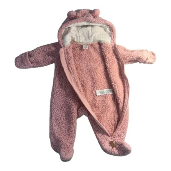 Carter's Pink Sherpa Baby Footie - Picture 2 of 5